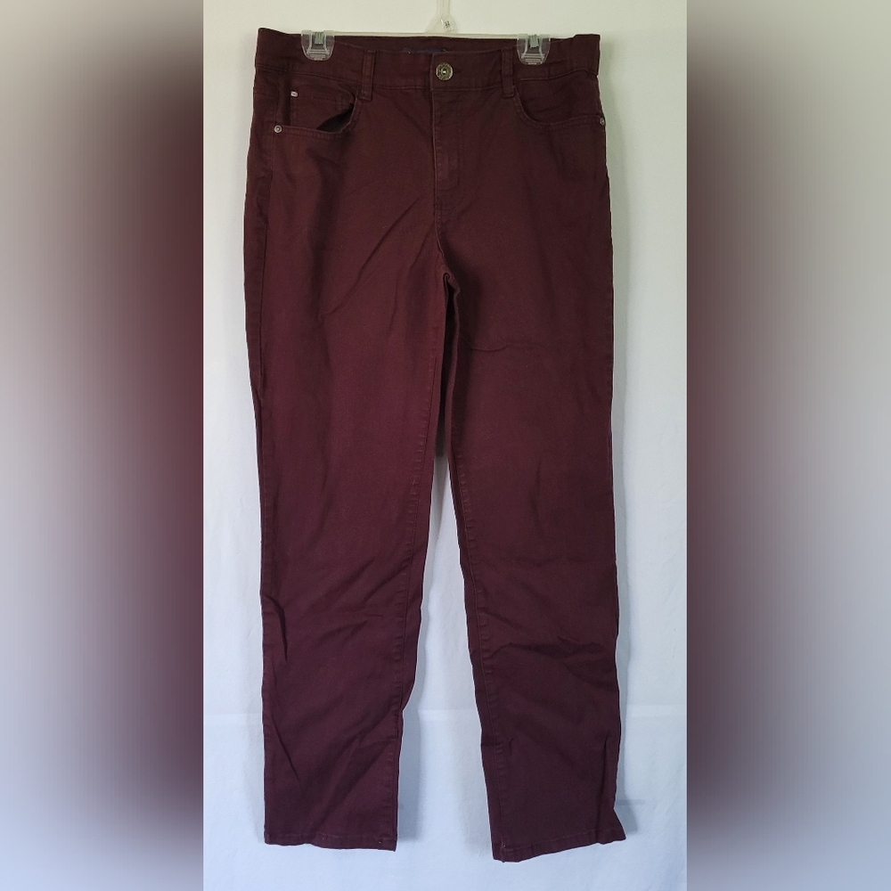 Bandolino Womens 12 Maroon Jeans Carloine Fit